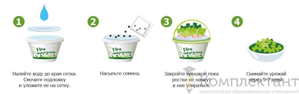 Набор для выращивания "Моя микрозелень РУКОЛА"V2