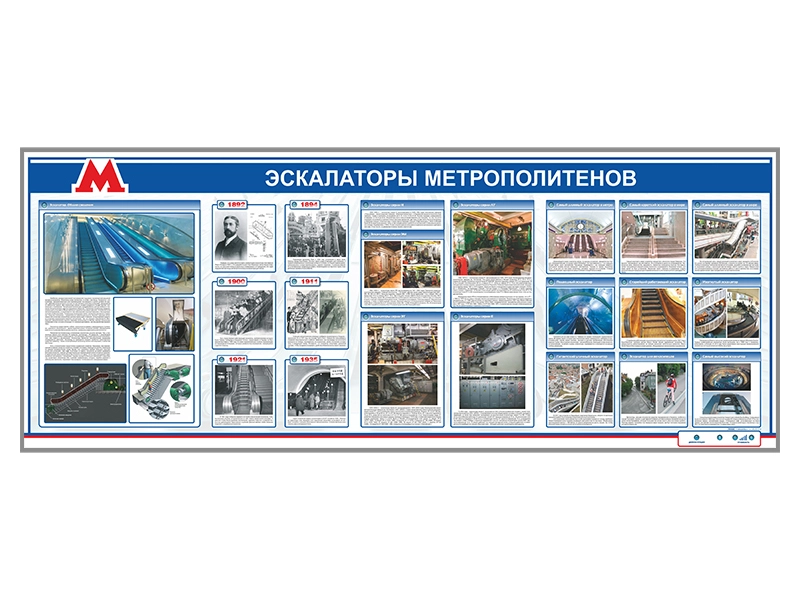 Электрифицированный стенд "Эскалаторы метрополитенов"