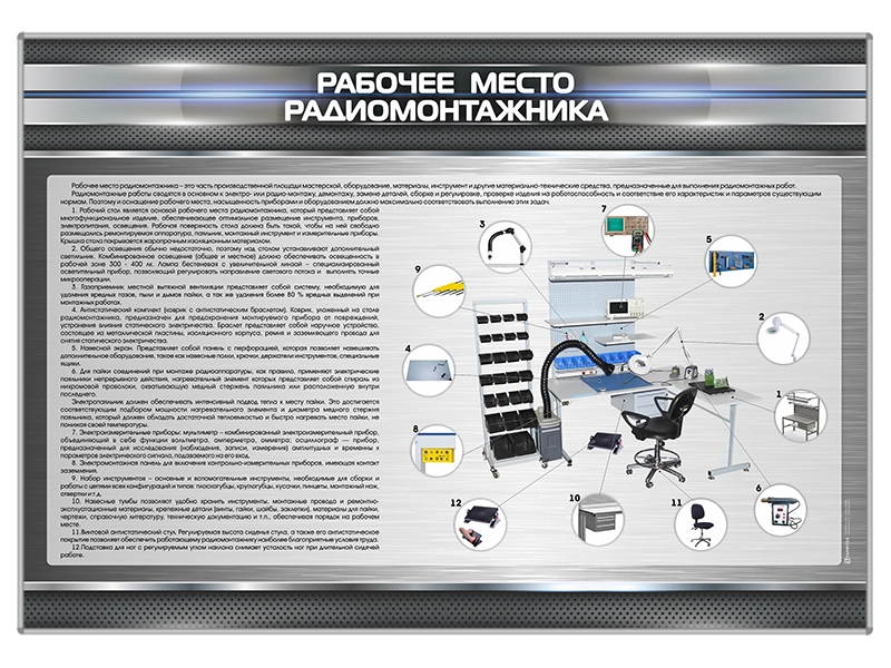 Стенд "Рабочее место радиомонтажника"