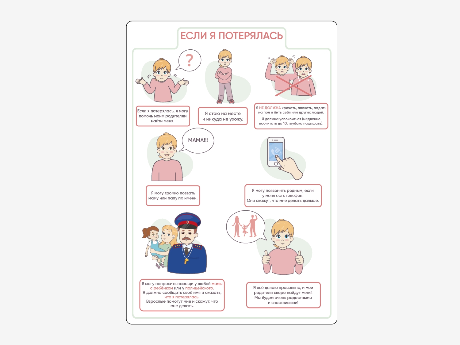 Карточки ПЭКС: визуализация «Если я потерялся»
